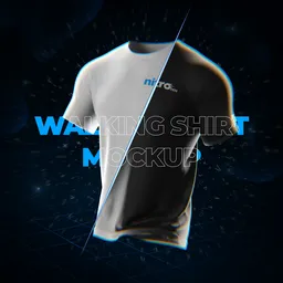 Walking T-Shirt Mockup