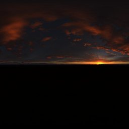 Terragen-created HDR lighting with sun near horizon, dynamic clouds, and a warm ambient fill for realistic scene illumination.