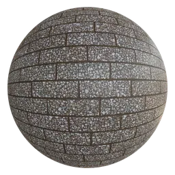 Realistic PBR brick texture for 3D modeling in Blender, optimized for 4K resolution.