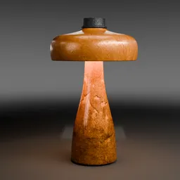 Wood Mushroom Floor Lamp