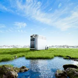 Outdoor Power Station Nature Visualization