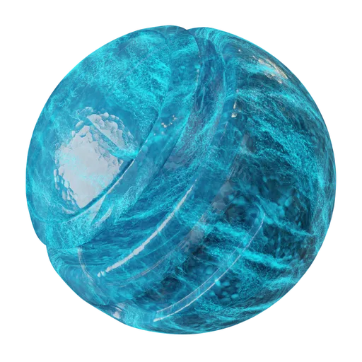 Crystal blue glass