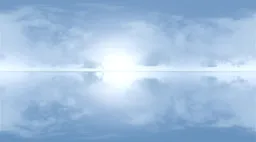 Soft Blue Cloudy Horizon Reflection