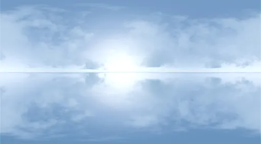 Soft Blue Cloudy Horizon Reflection
