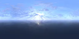 Blue sky with sun rays