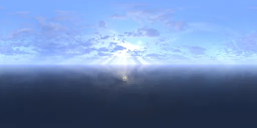 Blue sky with sun rays