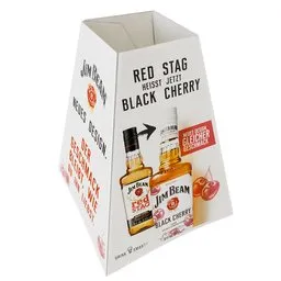 High-quality 3D model of Red Stag Black Cherry whiskey with textured label, ideal for Blender rendering.