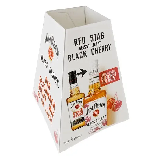High-quality 3D model of Red Stag Black Cherry whiskey with textured label, ideal for Blender rendering.