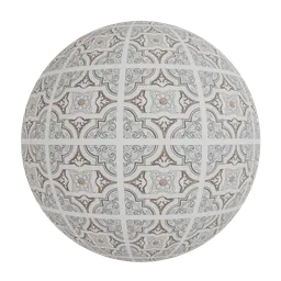 Floral medallion tile