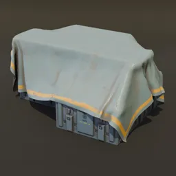 Tarpaulin Covered Heavy Crate