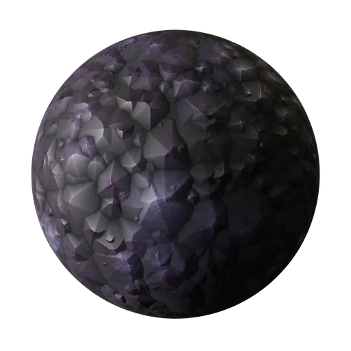Stylized Purple Crystal Rock