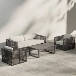 Woven Frame Outdoor Sofa Set