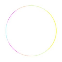 Vibrant rainbow-colored emission shader preview for Blender 3D, PBR ready and fully procedural.