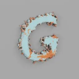 Rough metal Letter G