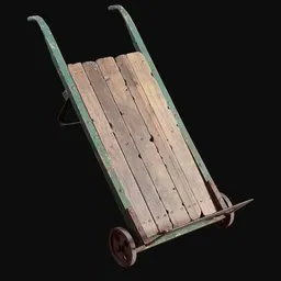 Vintage Solid-Backed Hand Truck