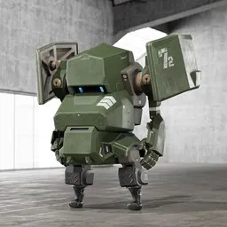 "JGSDF Type 07-Ⅲ Tank Nacchin" is a highly detailed and photorealistic robot designed by Moi, featuring an automated defense platform and inspired by Vadym Meller. This original character is created for Blender 3D and is trending in character design, making it a must-have for any 3D model enthusiast.