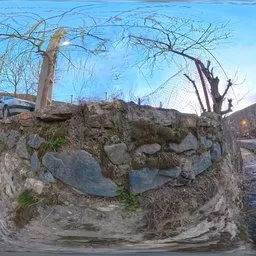 Mountain Village Stream Stone Bridge