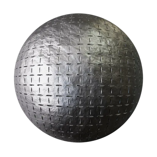 High-resolution PBR metallic floor texture for Blender 3D and other applications, ideal for creating realistic industrial flooring.