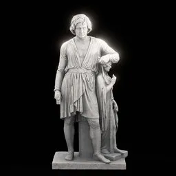 statue of Bertel with the goddess of hope