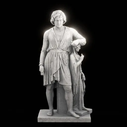 statue of Bertel with the goddess of hope