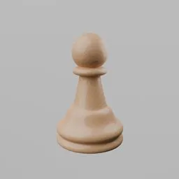 Glossy Staunton Pawn - Light Wood