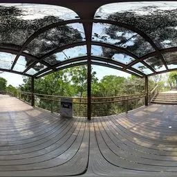 Mountain pavilion during the day