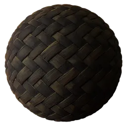 Basket Weave Dark Bamboo