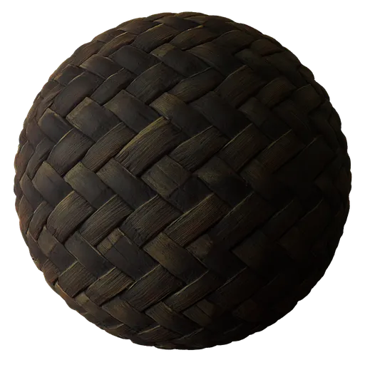 Basket Weave Dark Bamboo