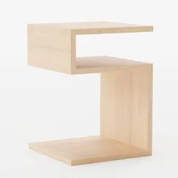 "3D model of a wooden bed table with a built-in shelf for Blender 3D software. This table, inspired by Fritz Bultman, is rendered in redshift and designed with a minimalist and clean aesthetic. Perfect for optimizing comfort while using a laptop, reading books, or enjoying meals in bed or on a sofa."
