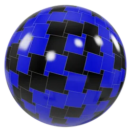 Blue  black  colour Tiles