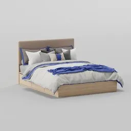 Bed Pippin Drawing Q beige