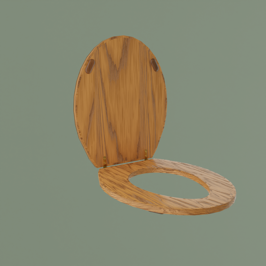 Oak Toilet Seat | FREE 3D Toilet / Bidet Models | BlenderKit