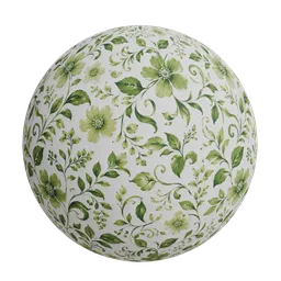 Bouquet motif featuring wallpaper