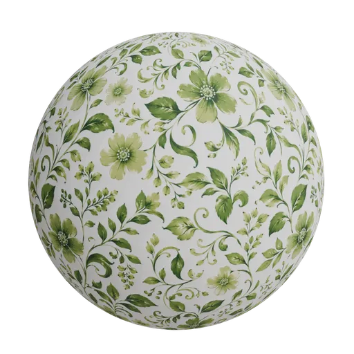 Bouquet motif featuring wallpaper