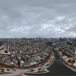 Cloudy, overcast, river HDR