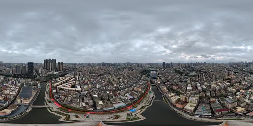 Cloudy, overcast, river HDR