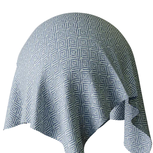 Geometric Blue Jacquard