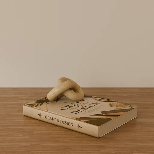 Craft Design Book with Knot Sculpture