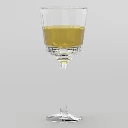 Elegant Faceted Crystal Wine Glass