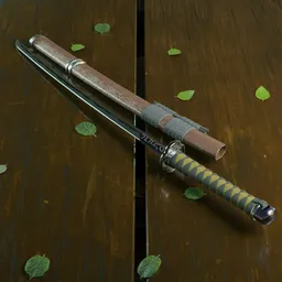 Japanese Sword With Engraving