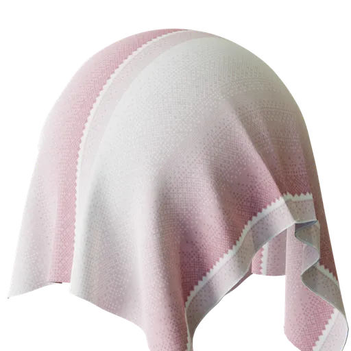 High-resolution red raster fabric PBR material for Blender 3D with a detailed 4k texture for realistic rendering.