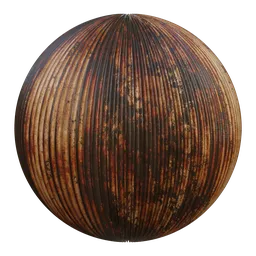 Rusty Weathered Corrugated Iron - 02