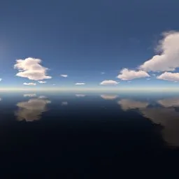 White clouds, sea, water, sky, daytime
