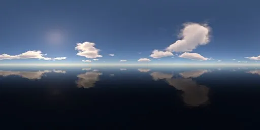 White clouds, sea, water, sky, daytime