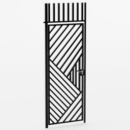 Steel gate for outdoor areas
