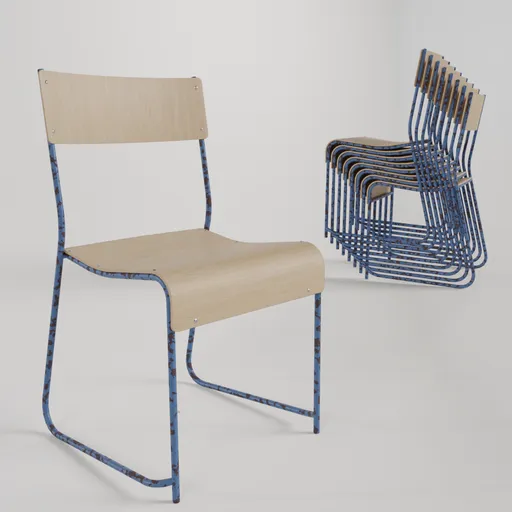 Moulded-ply dining chair