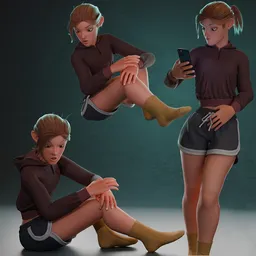 Milany Female Character - rigged
