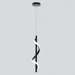 Black and white 3D-rendered LED ceiling light, Blender-compatible, ideal for modern interior visualization.