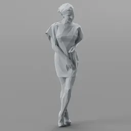 Lowpoly Female Standing
