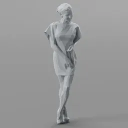 Lowpoly Female Standing